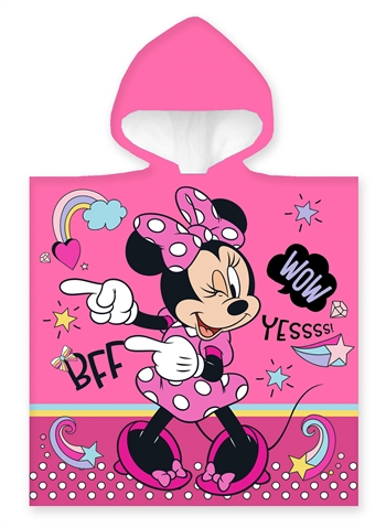 Billede af Badeponcho - Børnehåndklæde - 50x100 cm - Minnie Mouse BFF - 100% Bomuld hos Shopdyner.dk